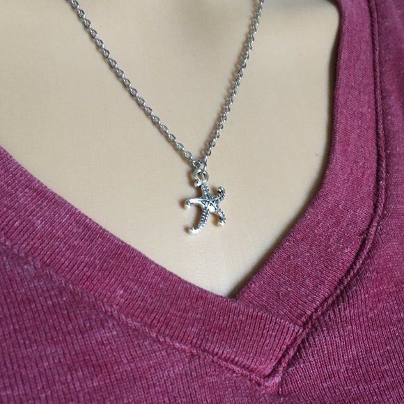 Starfish Ocean Necklace Tibetan Silver Charm Stainless Steel Unisex 4for$20 - Picture 2 of 5